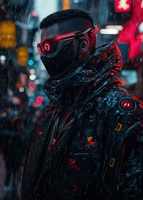 Cyberpunk City Rain