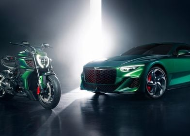 Bentley Motorcycle and Car