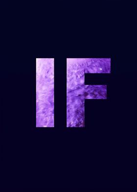 Purple 'IF' Text Art