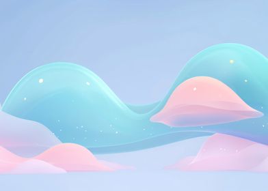 Abstract Pastel Waves