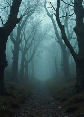 Misty Forest Path