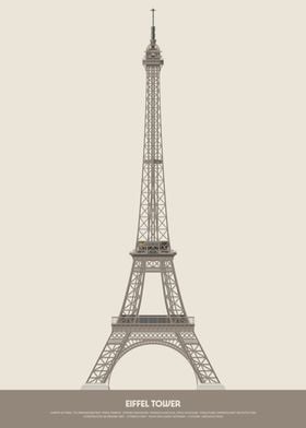 Eiffel Tower Architectural Illustration