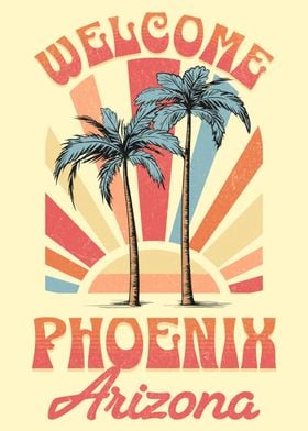 Phoenix Arizona Retro Sunset