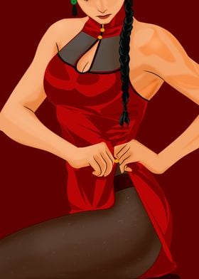 Red Dress Anime Girl