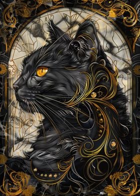 Kintsugi Black Cat