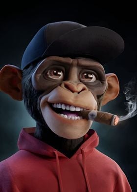 Cool Chimp with Cigar