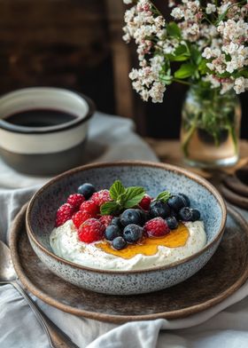 Yogurt with Berries and Honey