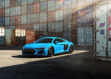 Blue Audi R8