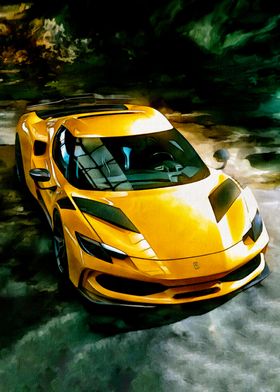 Yellow Ferrari