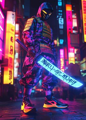 Neon Samurai Cyberpunk