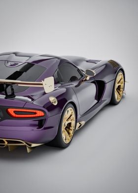 2016 Dodge Viper ACR with Gold Rims