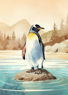 Penguin on Rock