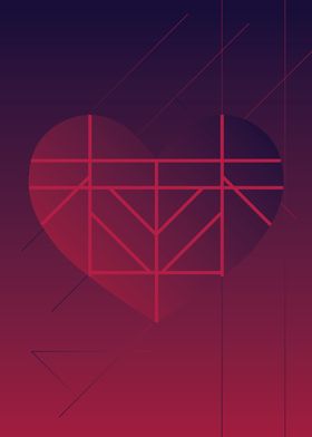 Geometric Heart Design