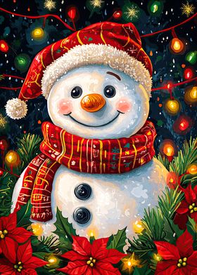 Smiling Snowman Christmas