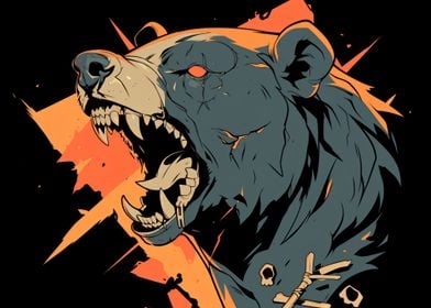 Angry Bear Illustration