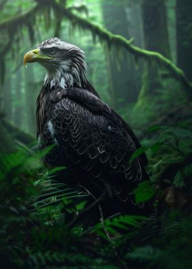 Bald Eagle in Forest