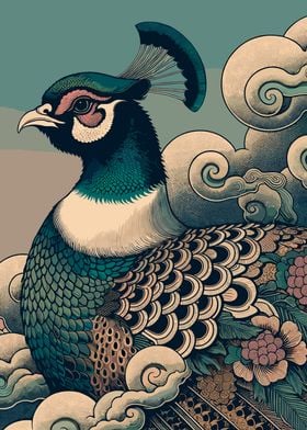 Japanese Pheasant Illustration