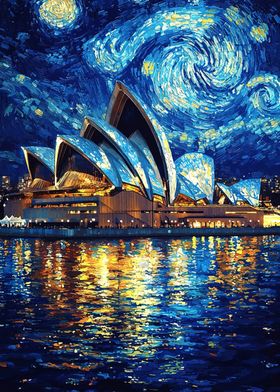 Sydney Opera House Starry Night