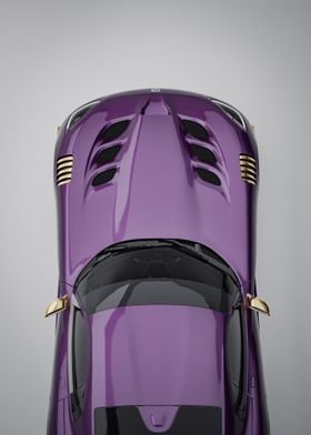 Purple 2016 Dodge Viper ACR Top View