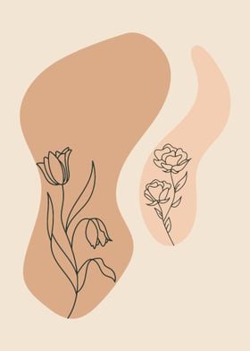 Minimalist Floral Art Print