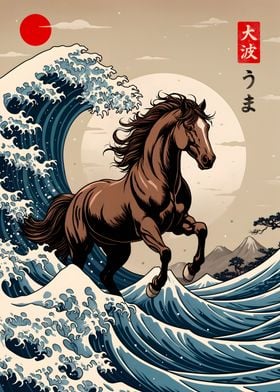 Horse  Great Wave