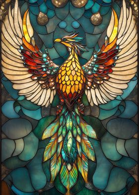 Stained Glass Phoenix