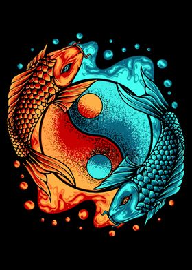 Yin Yang Koi Fish