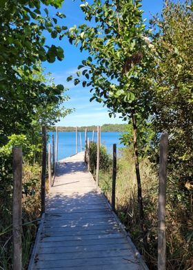 Wooden Dock by the Lake