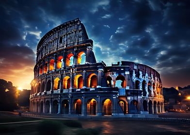 Colosseum at night Rome