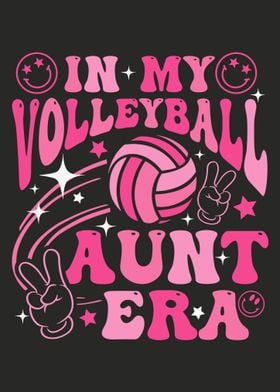 Volleyball Aunt Era Graphic