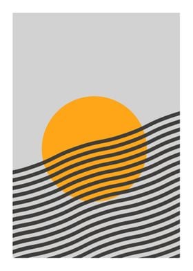 Abstract Sun and Waves