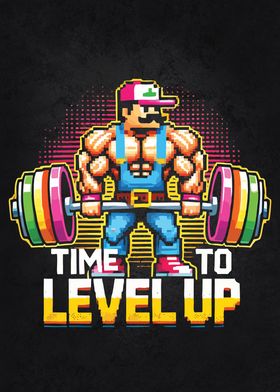 Time To Level Up Gaming Gamer Workout