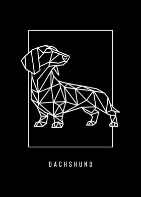 Dachshund Geometric Art