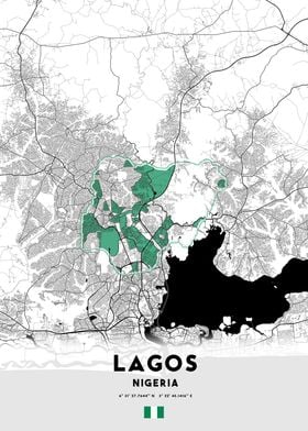 Lagos, Nigeria Map 