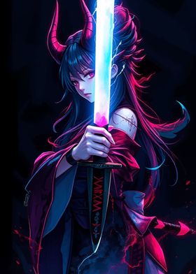 Demon Girl and Neon Sword