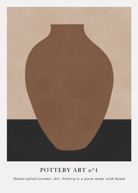 Brown Pottery Vase Art Print