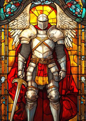 Angel Knight Stained Glass