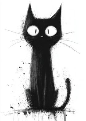 Black Cat Illustration