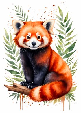 Red Panda Watercolor