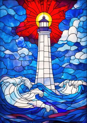  Lighthouse Stained Glass