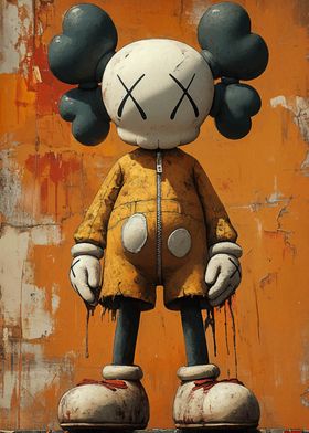 KAWS Figure on Wall