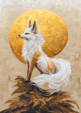 Golden Fox Painting