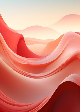 Abstract Red Landscape