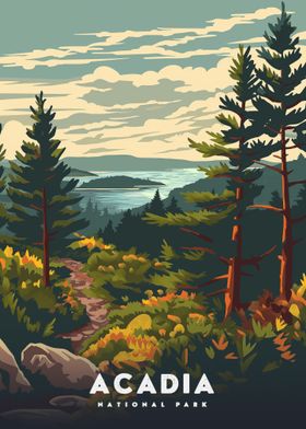 Acadia National Park Poster