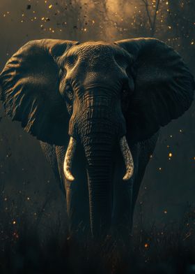 Elephant in the Dusk