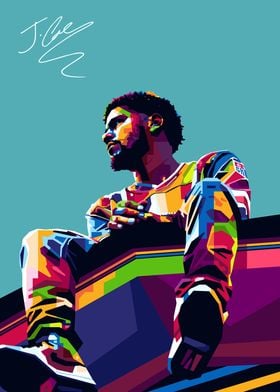 J. Cole Pop Art Portrait