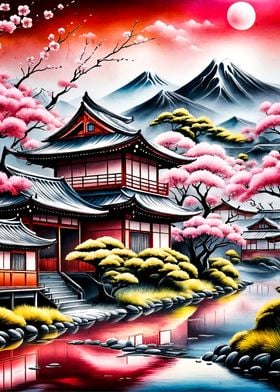 Japanese Temple Landscape