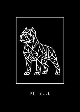 Pit Bull Geometric Art