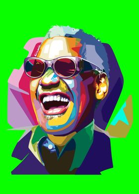 Ray Charles Pop Art Portrait