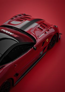 Red Ferrari 599XX Evoluzione 2011 - Top Front